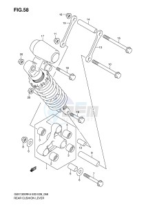 GSX1300R (E3-E28) Hayabusa drawing REAR CUSHION LEVER