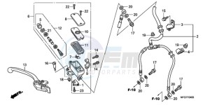 CB600F9 France - (F / CMF) drawing FR. BRAKE MASTER CYLINDER (CB600F/F3)