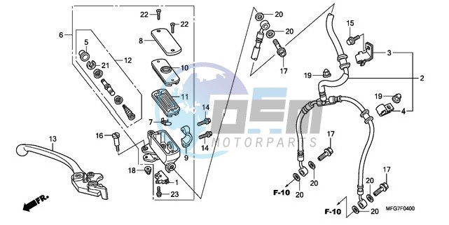 FR. BRAKE MASTER CYLINDER (CB600F/F3)