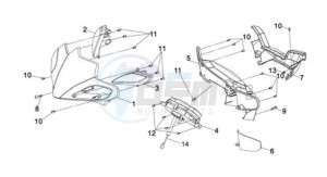 JET SPORT X R 50 drawing HEAD LIGHT COVER / SPEEDOMETER COWL / DASHBOARD