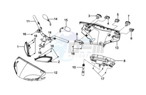 JET EURO X 100 L6 drawing HEAD LAMPKAP /  DASHBOARD COVER /  MIRRORS