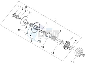 Typhoon 50 drawing Driven pulley