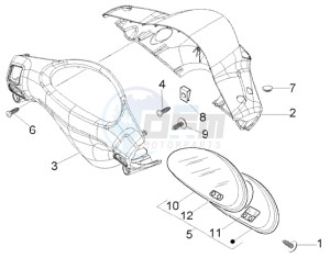 Fly 50 4t drawing Speedometers Kms. - handlebar cover