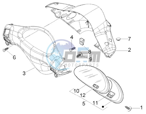 Speedometers Kms. - handlebar cover