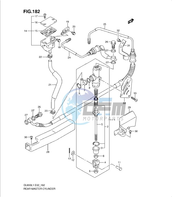 REAR MASTER CYLINDER (DL650AL1 E24)