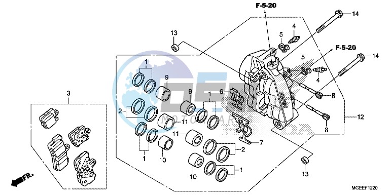 L. FRONT BRAKE CALIPER