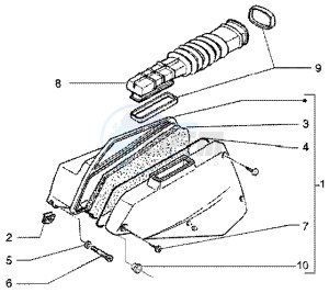 Liberty 50 4t drawing Air Cleaner