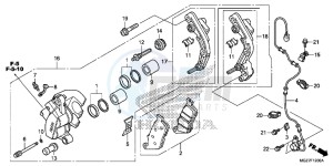 CB500XE CB500X ABS UK - (E) drawing FRONT BRAKE CALIPER