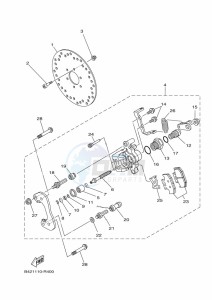 YXM700E YX70MPP (BHFF) drawing REAR BRAKE CALIPER 2