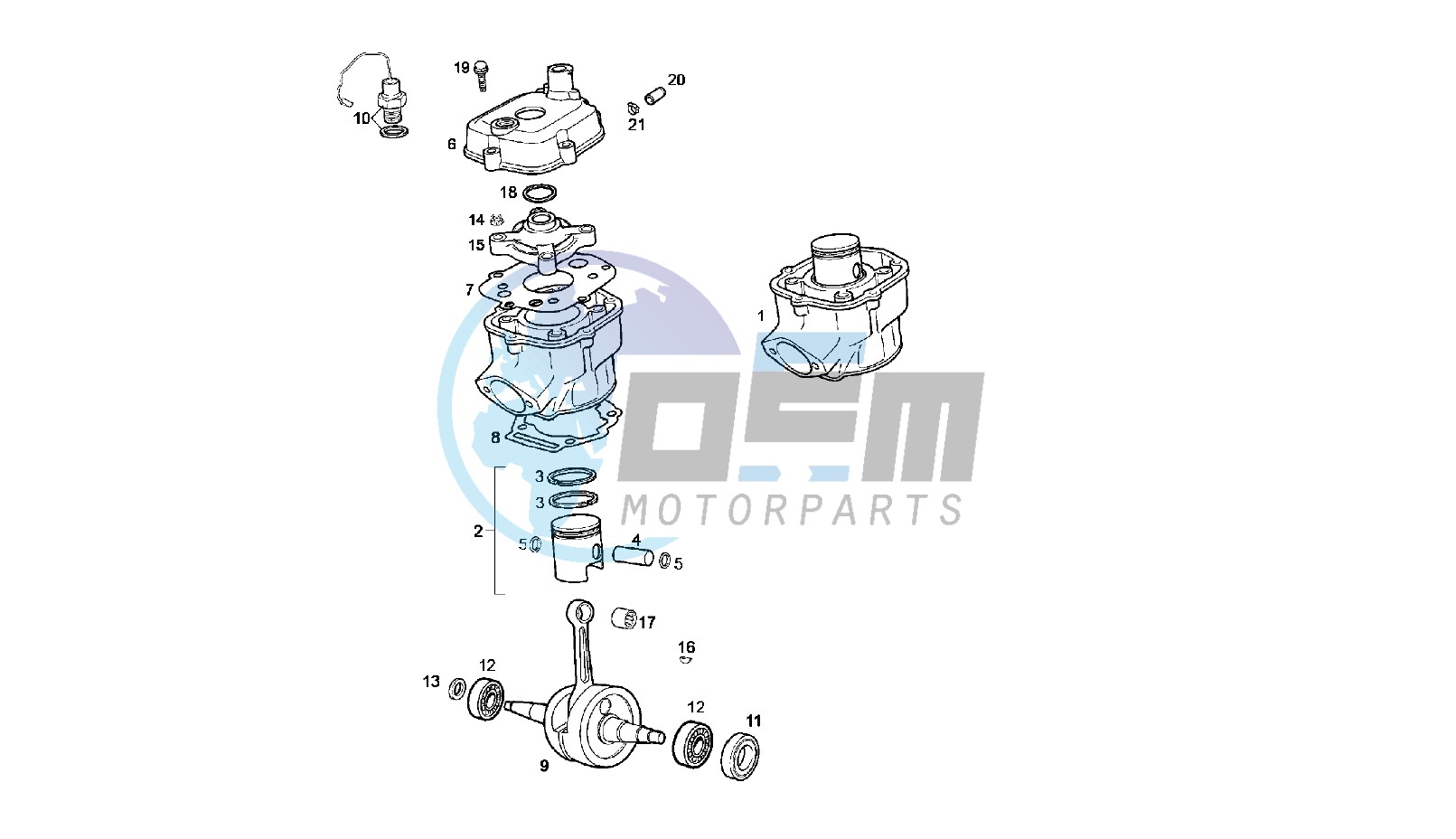 CRANKSHAFT - CYLINDER - CYLINDER HEAD