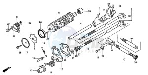 TRX450ES drawing GEARSHIFT DRUM