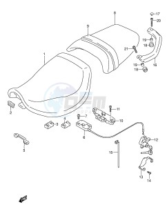 RF600R (E2) drawing SEAT (MODEL S T V)