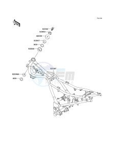 EX 250 F [NINJA 250R] (6F-7F) F7F drawing FRAME