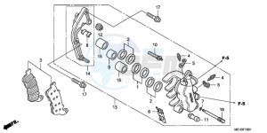 NSA700A9 KO / MME drawing L. FRONT BRAKE CALIPER