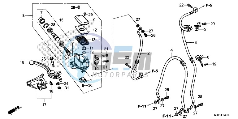 FR. BRAKE MASTER CYLINDER (CRF1000A/CRF1000D)