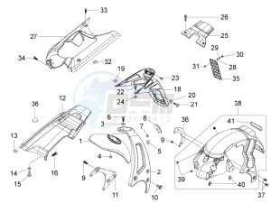 NRG 50 power DD serie speciale drawing Rear cover - Splash guard