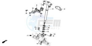 TRX350FM RANCHER 4X4 drawing STEERING SHAFT