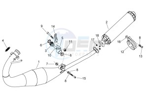 RS 125 E2 - E3 drawing Exhaust unit