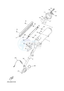 YP250R X-MAX 250 (2DL4 2DL4 2DL4) drawing EXHAUST