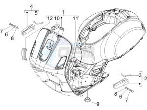 GT 250 ie 60 deg (Euro 3) drawing Frame - bodywork