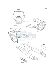 KLX 300 A [KLX300R] (A2-A6) [KLX300R] drawing DECALS-- KLX300-A2- -