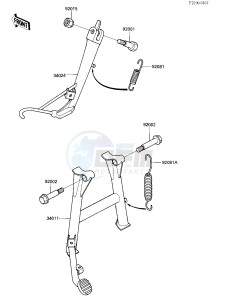 ZX 900 A [NINJA] (A1-A2) NINJA 900 drawing STANDS