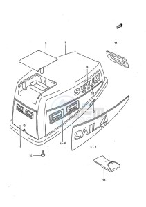 DT 9.9c drawing Engine Cover (1988)