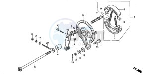 MT50F drawing REAR BRAKE PANEL