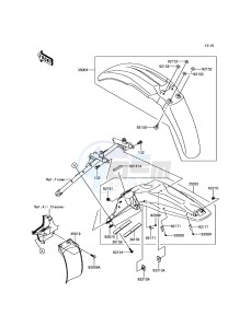 KLX450R KLX450AGF EU drawing Fenders