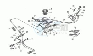 Strada 1000 drawing Rear master cylinder