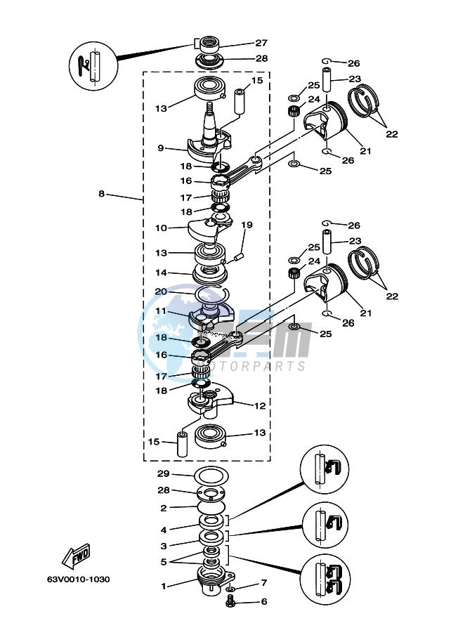 CRANKSHAFT--PISTON