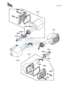 KZ 1000 R [EDDIE LAWSON REPLICA] (R1-R2) [EDDIE LAWSON REPLICA] drawing TURN SIGNALS