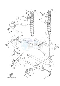 YXE700 YXE70WPAJ WOLVERINE R (B3D2) drawing REAR SUSPENSION