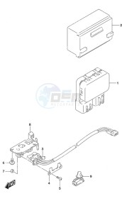 DF 30A drawing PTT Switch Tiller Handle w/Power Tilt