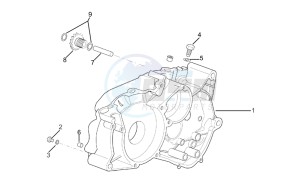 RX 50 racing 2003 drawing Right crankcase