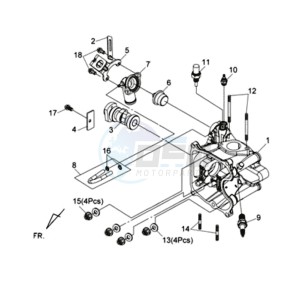 MAXSYM 400 EFI drawing CYLINDER MET PISTON / CYLINDER GASKETS TOP AND BOTTOM