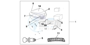 CBF600NA9 Europe Direct - (ED / ABS 25K) drawing TOP BOX 35 L BLACK