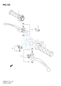 GSF650 (E21) Bandit drawing HANDLE LEVER (GSF650SUL1 E21)