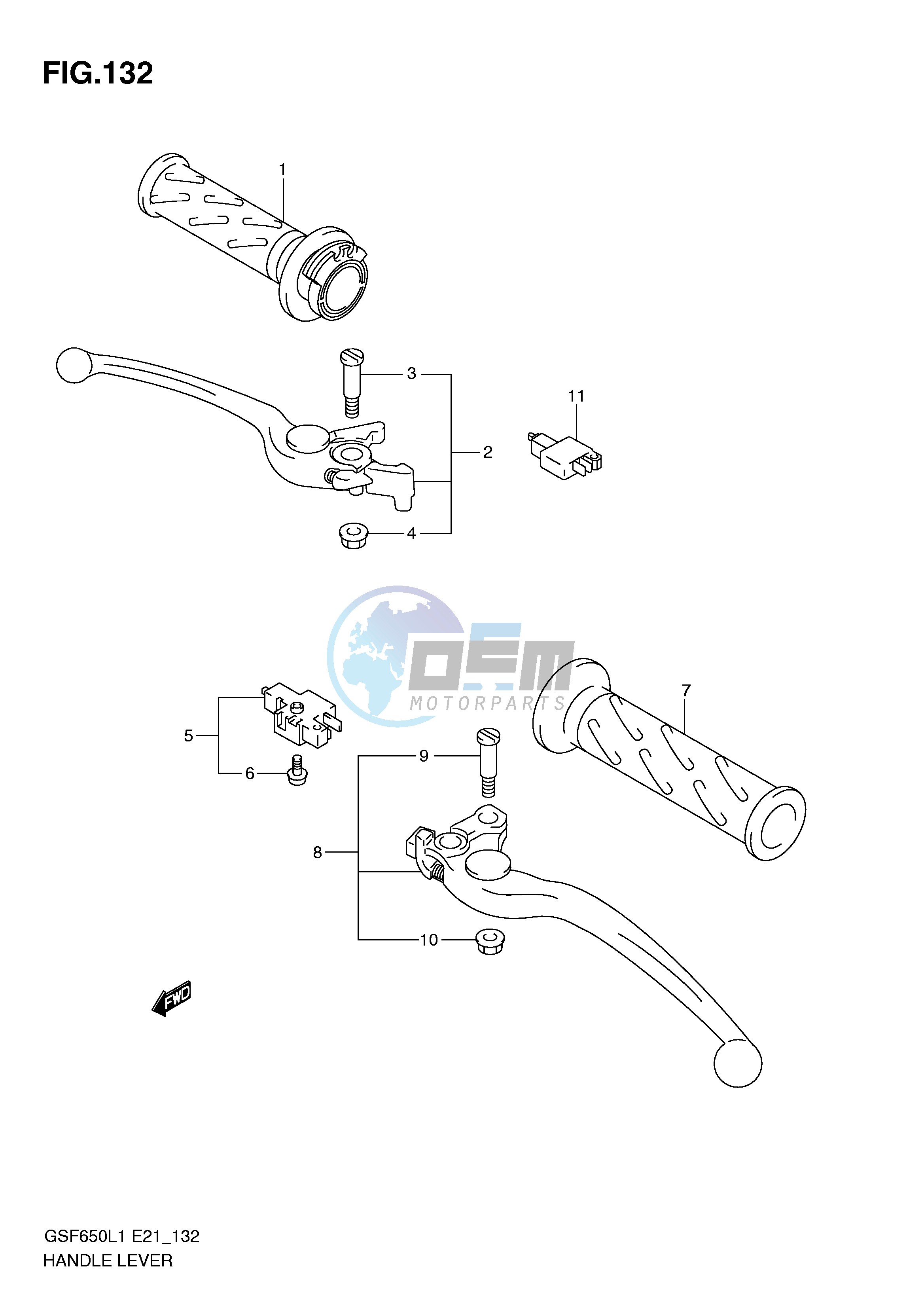 HANDLE LEVER (GSF650SUL1 E21)