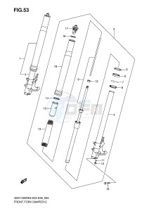 GSX1300R (E3-E28) Hayabusa drawing FRONT FORK DAMPER