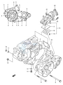 RM250 (E28) drawing CRANKCASE (MODEL P)