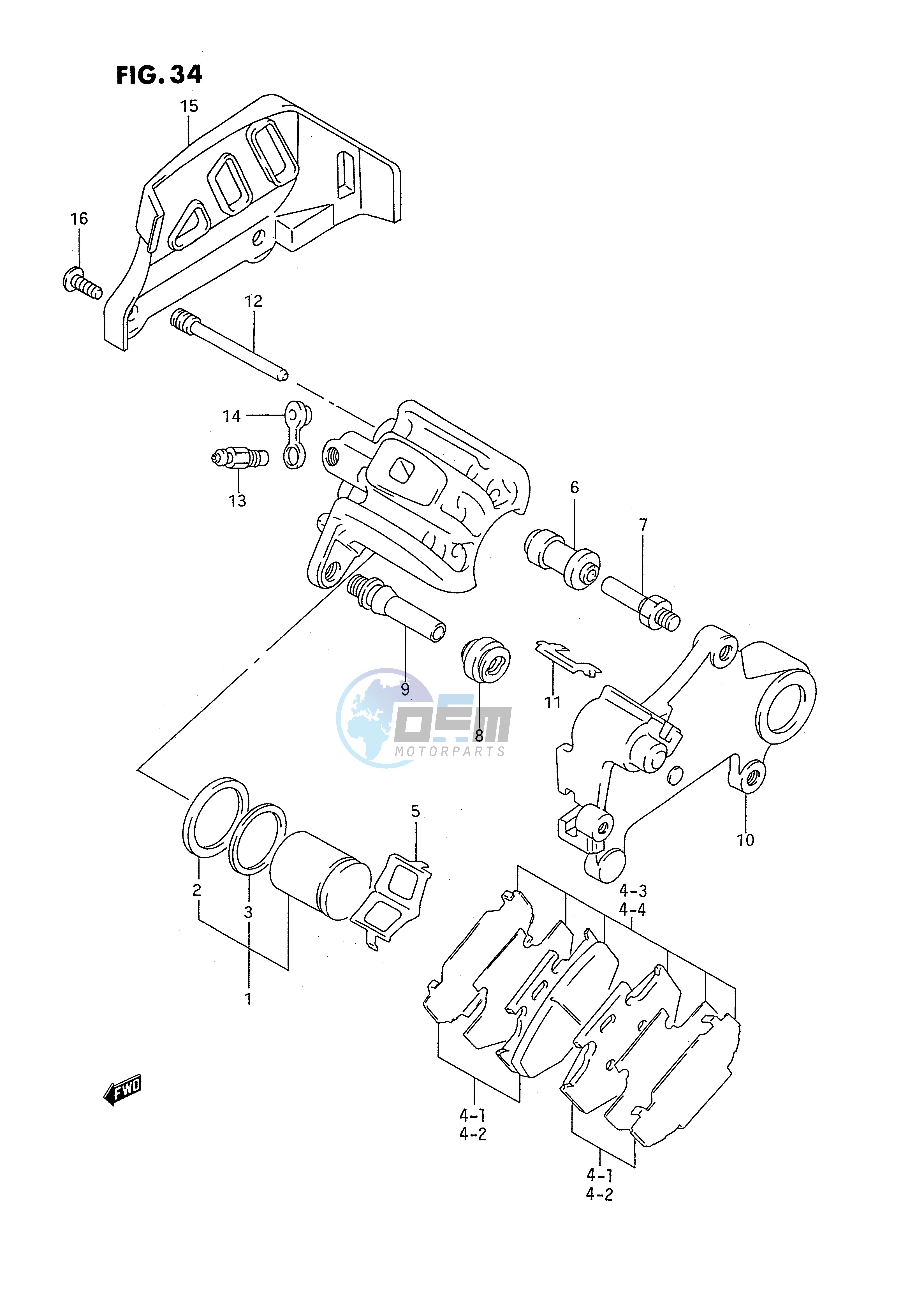 REAR CALIPER (MODEL P R)