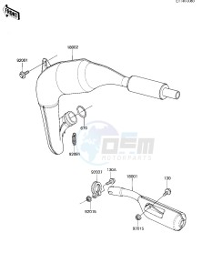 KX 80 C [KX80] (C2) [KX80] drawing MUFFLER -- 82 KX80-C2- -