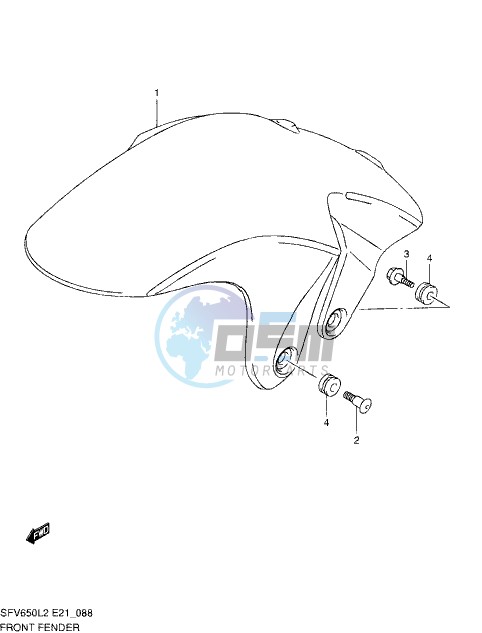 FRONT FENDER (MODEL L2 - L4)