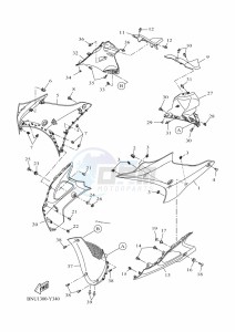 YZF125-A YZF-R125 (BNU1) drawing LEG SHIELD