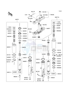 VN 1700 B [VULCAN 1700 VOYAGER ABS] (9FA) B9F drawing FRONT FORK