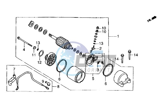 Starting motor