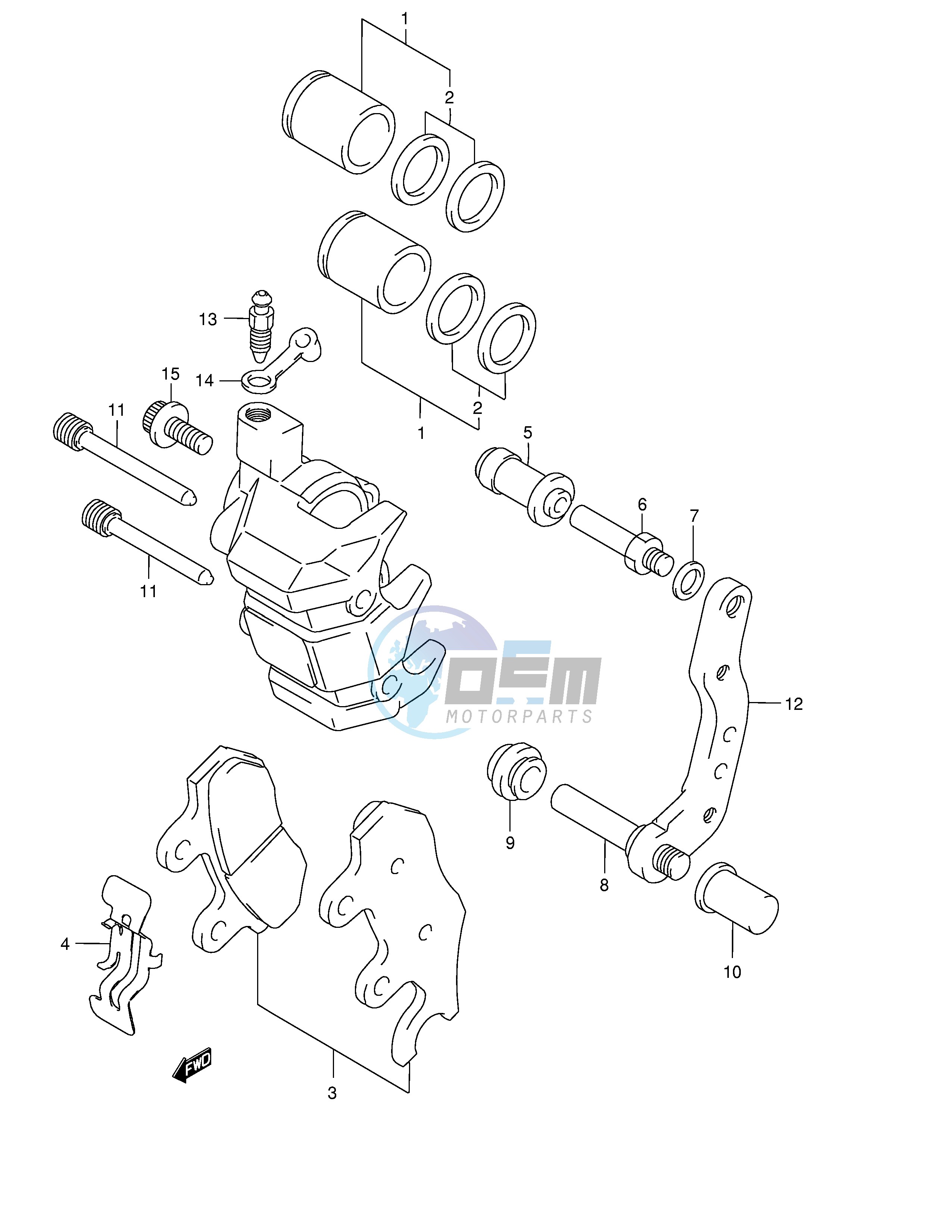 FRONT CALIPER (MODEL W X)