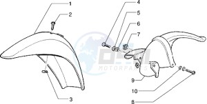 FREE FL 50 drawing Front and rear mudguard