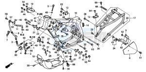 XR650R drawing FRAME BODY